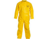 Yellow Tychem QC Coverall with Bound Seam and Zipper Front