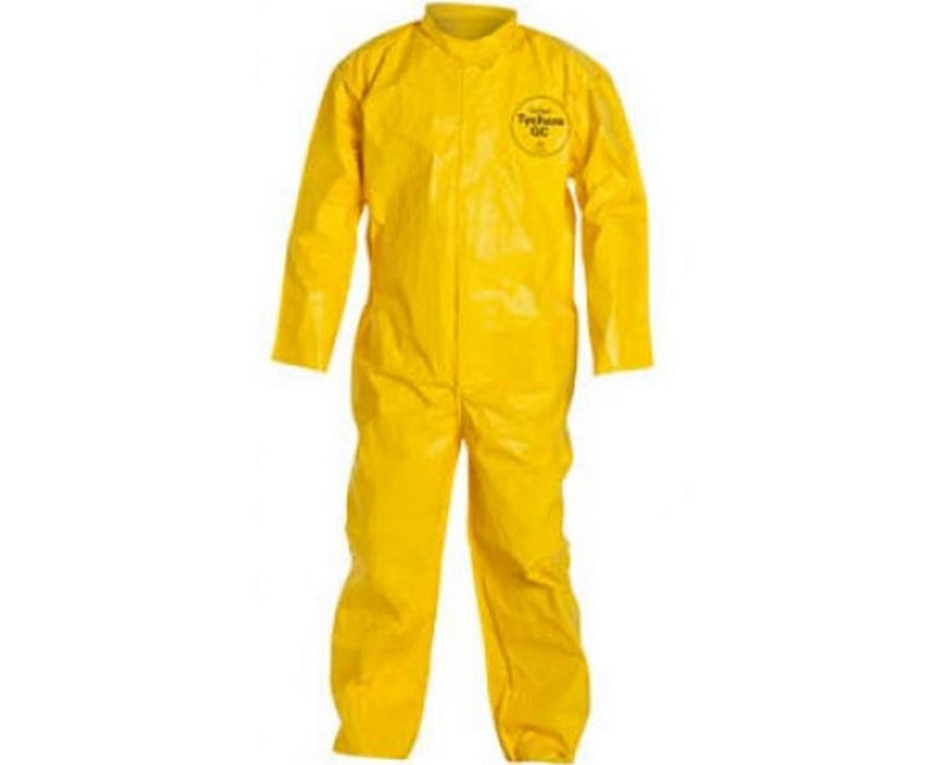 Coverall - Zipper Front, Bound Seam, Yellow Elasticated: XXL