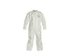 White Tychem SL Coverall with Bound Seams and Zipper Front