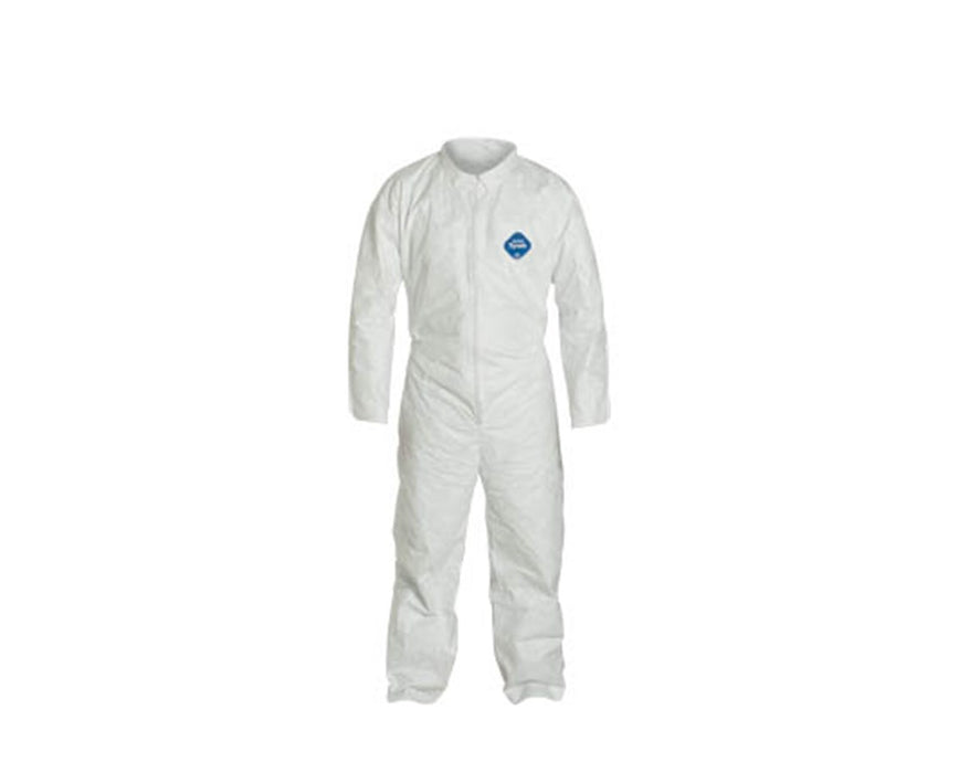 White Tyvek TY Coverall with Serged Seams and Zipper Front Elasticated - size XXL