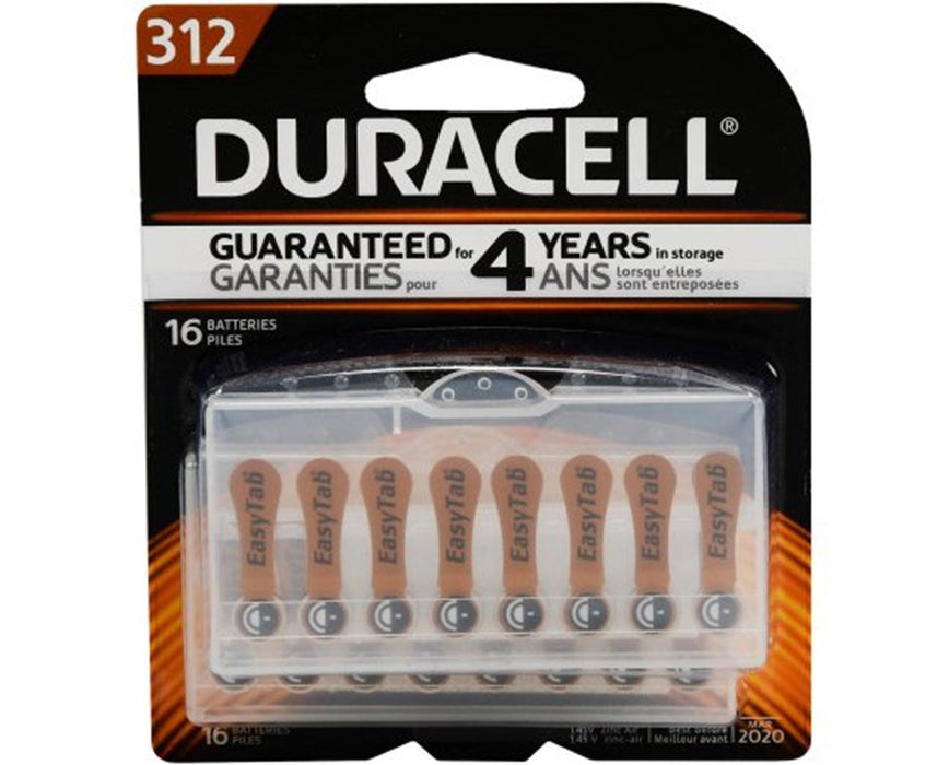 1.4V EasyTab 312 Hearing Aid Battery Packs - 16 per Pack