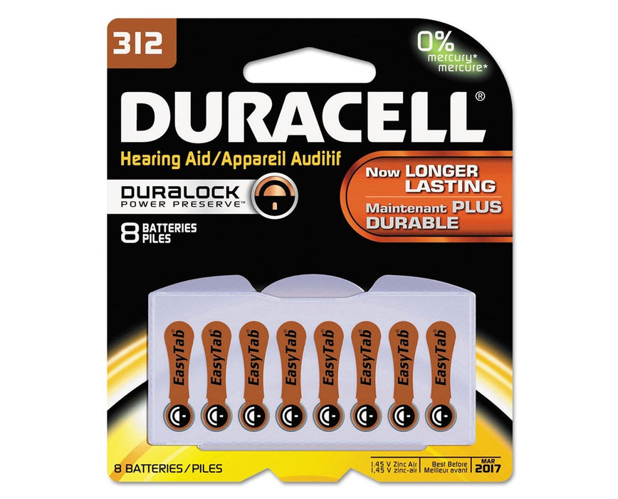 1.4V EasyTab 312 Hearing Aid Battery Packs - 48 Batteries - 8/Pack