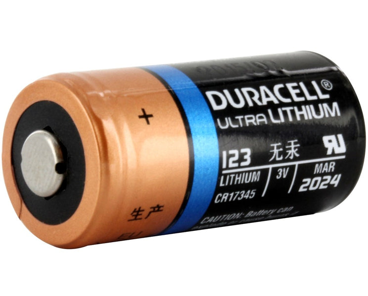Duracell Ultra 123 Battery, 3VDC, Lithium, Button, 1470mAh, PK 10