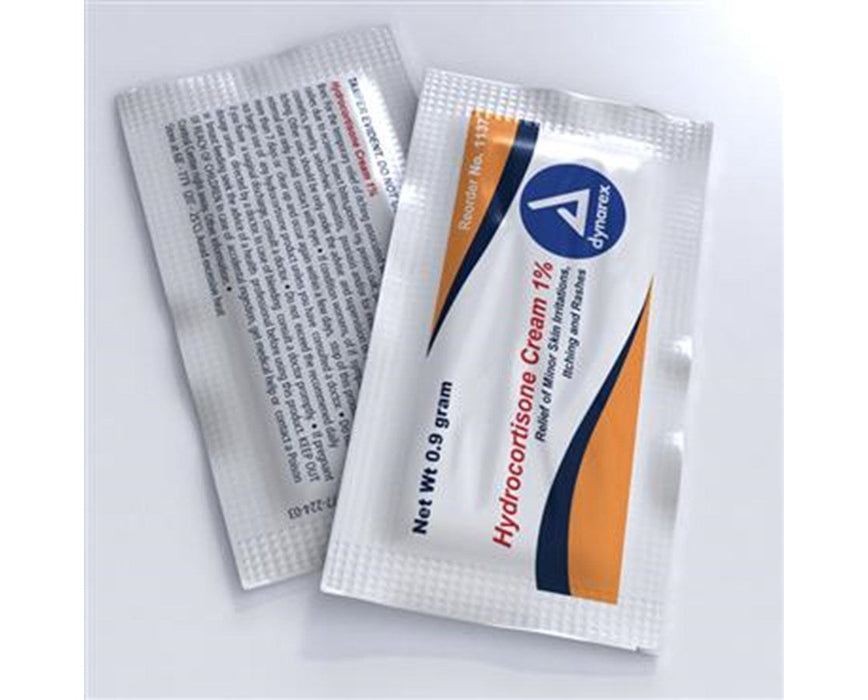 Hydrocortisone Cream 1%. Foil pack, Boxed 1728 Total (144/bx, 12bx/cs)