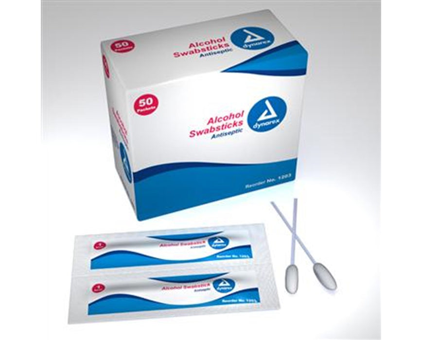 Alcohol Swabsticks - 1 Swab [Case of 500 Swabsticks]