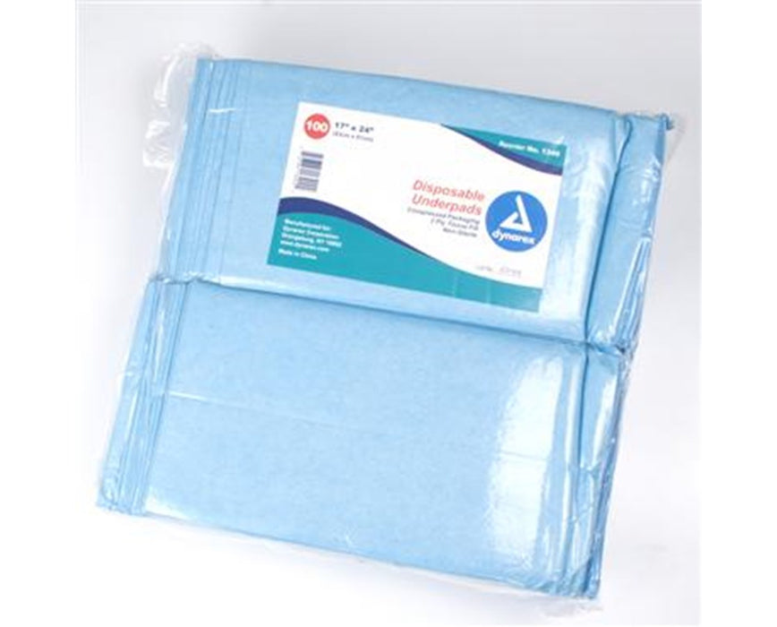 Disposable Underpads 17 x 24 Tissue Fill