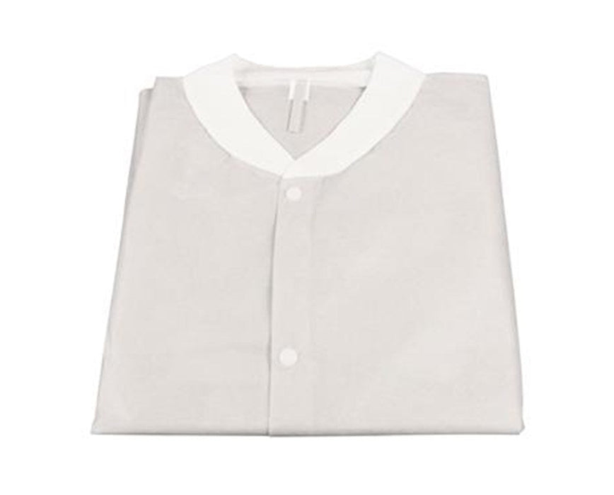 Lab Coats SMS w/o Pockets: Small, White (30/cs)