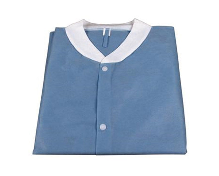 Lab Coats SMS w/o Pockets: Small Dark, Blue (30/cs)