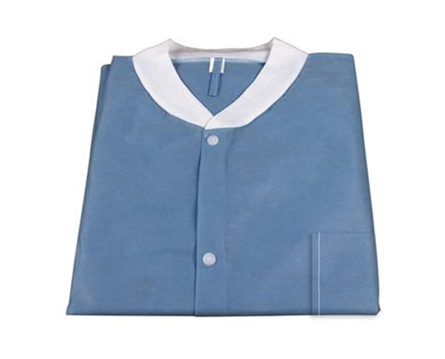 Lab Jacket SMS with Pockets Small, Dark Blue - 30/Case