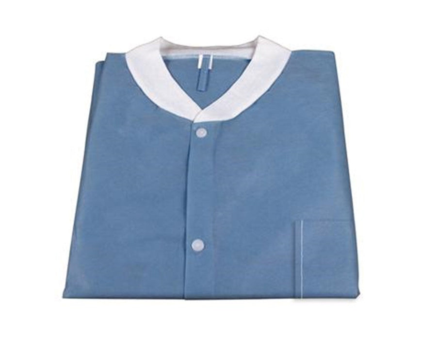 Lab Jacket SMS with Pockets Medium, Dark Blue - 30/Case