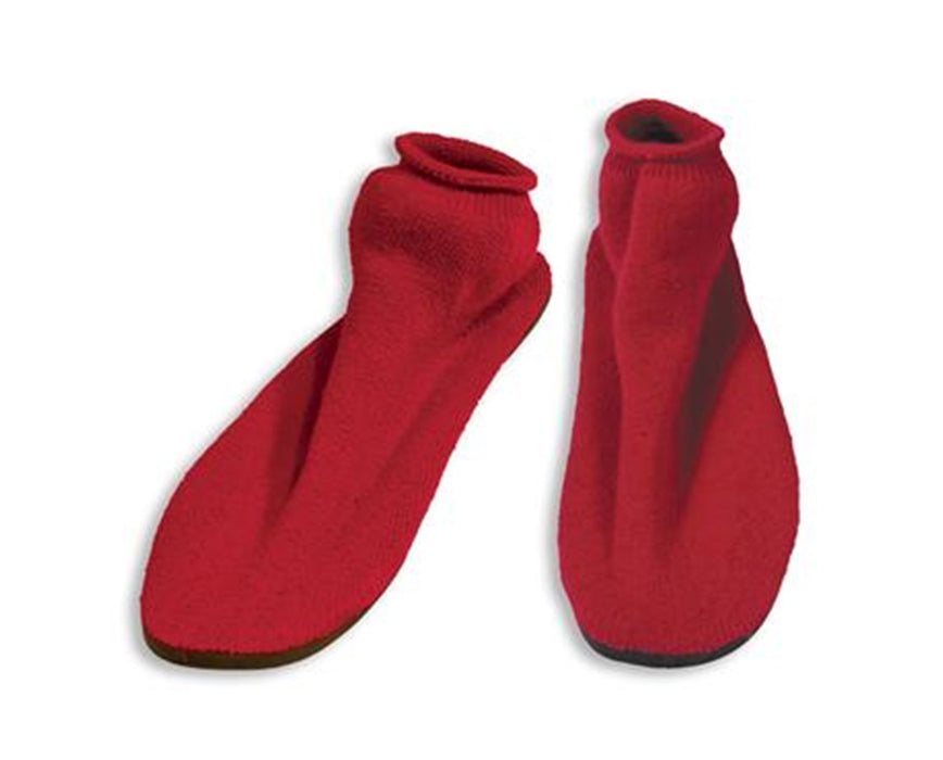 Non Skid, Hard Sole Slippers: Small, Red [Case of 12 Pairs]