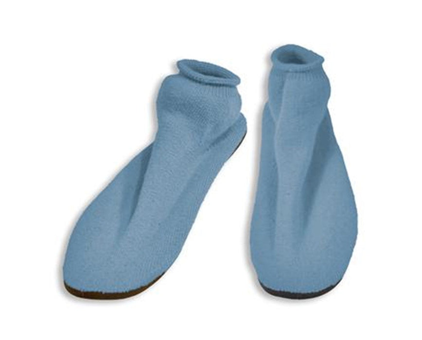 Non Skid, Hard Sole Slippers: Medium, Sky Blue [Case of 12 Pairs]