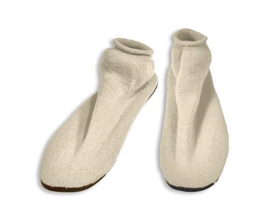 Non Skid, Hard Sole Slippers: XLarge, White [Case of 12 Pairs]