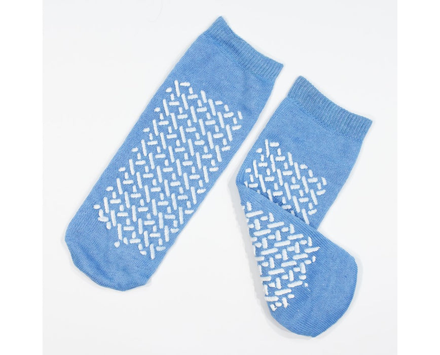 Double Sided Slipper Socks - Large, Sky Blue