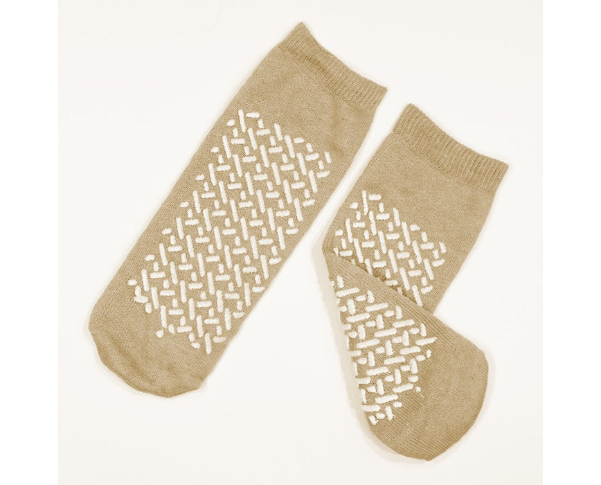 Double Sided Slipper Socks - Extra Large, Beige