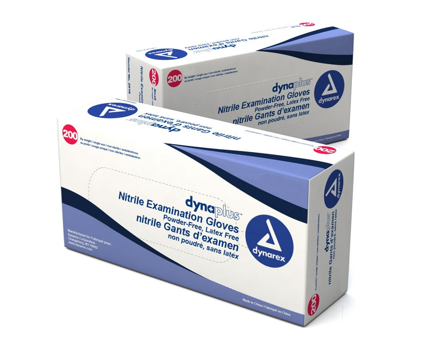 DynaPlus Nitrile Exam Gloves, Small (2000/cs)