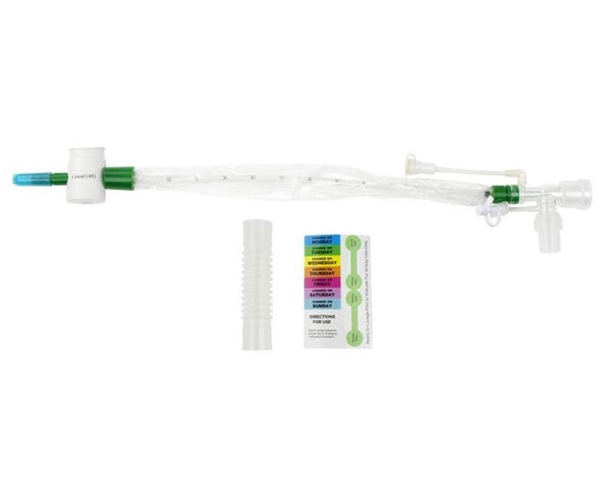 Resp-O2 Tracheal Closed Suction Catheter w/ Double Swivel Elbow Piece - 20/Cs