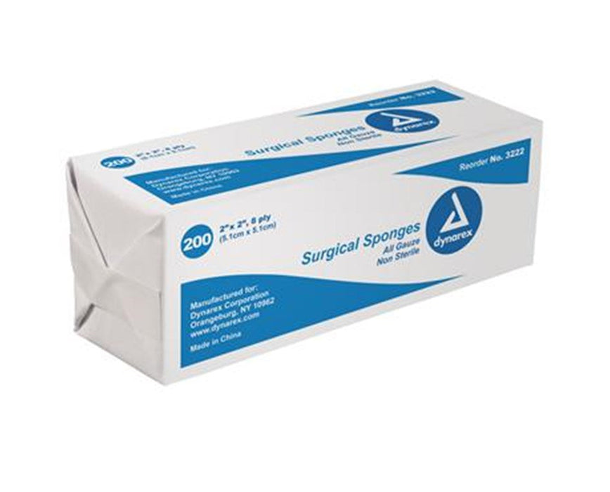 Gauze Sponge, Non-Sterile 2x2, 8 Ply