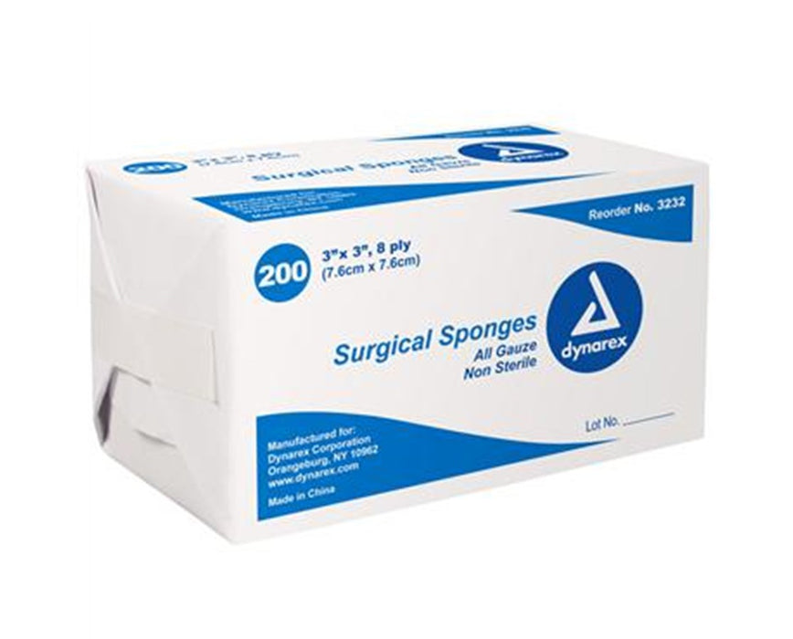 Gauze Sponge, Non-Sterile 3x3, 8 Ply