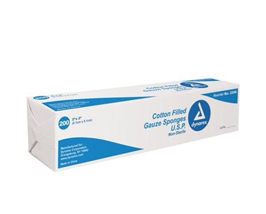 Gauze Sponge, Non-Sterile 2x2, Cotton Filled