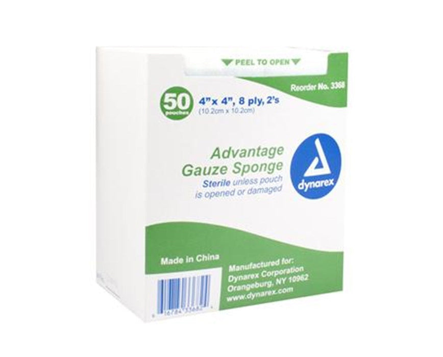 Gauze Sponge, 'Advantage', Sterile, 2/pouch 8 Ply