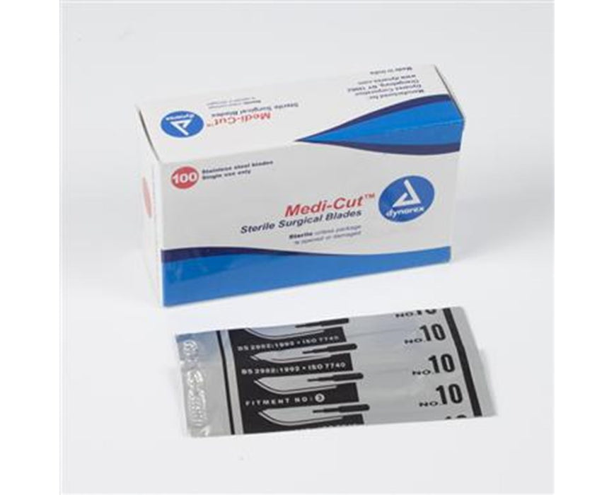 Stainless Steel Surgical Blade, Sterile, Disposable, 100 per box #10