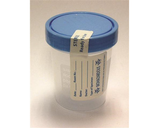 Dynarex Sample Cups Leakbuster™ Specimen Container, Sterile, Orange Cap ...