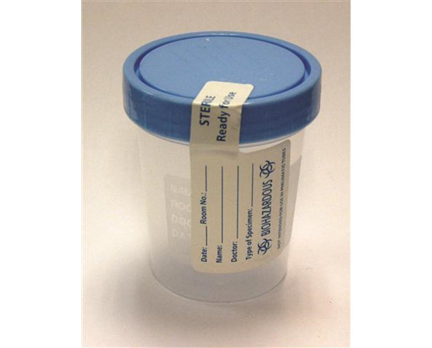 Specimen Containers, 4 oz. Sterile, Tamper Evident