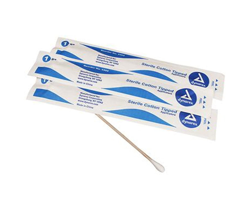 Cotton Tip Applicator, Sterile, 6", Case of 1,000