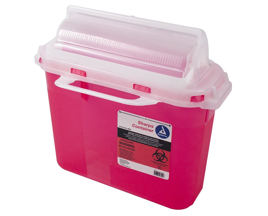 Mailbox Lid Biohazard Sharps Disposal Container - 5.4 qt, 20 / Case