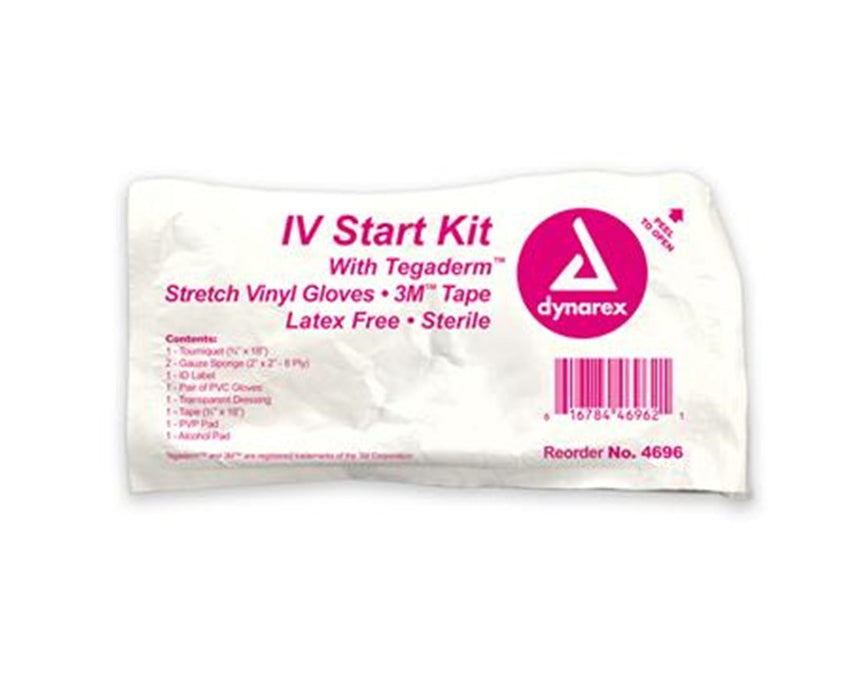 IV Start Kit with Tegaderm - PVC Gloves (50/cs)