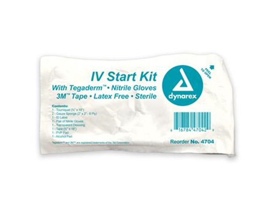 IV Start Kit with Tegaderm - Nitrile Gloves (50/cs)