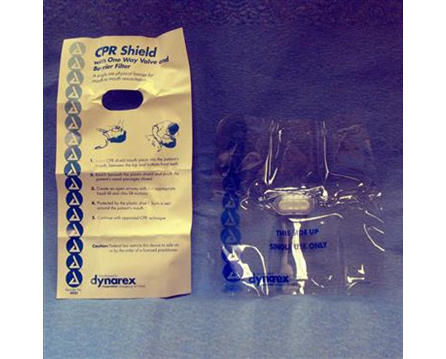 CPR Face Shield with One Way Valve - 100/Case