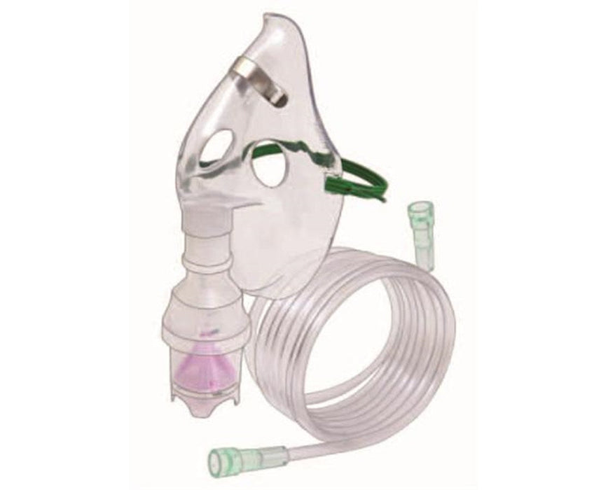 Nebulizer Kit: 7 ft. Oxygen Tubing, Nebulizer w/ Adult Aerosol Mask, Elongated (under chin) - 50/Cs