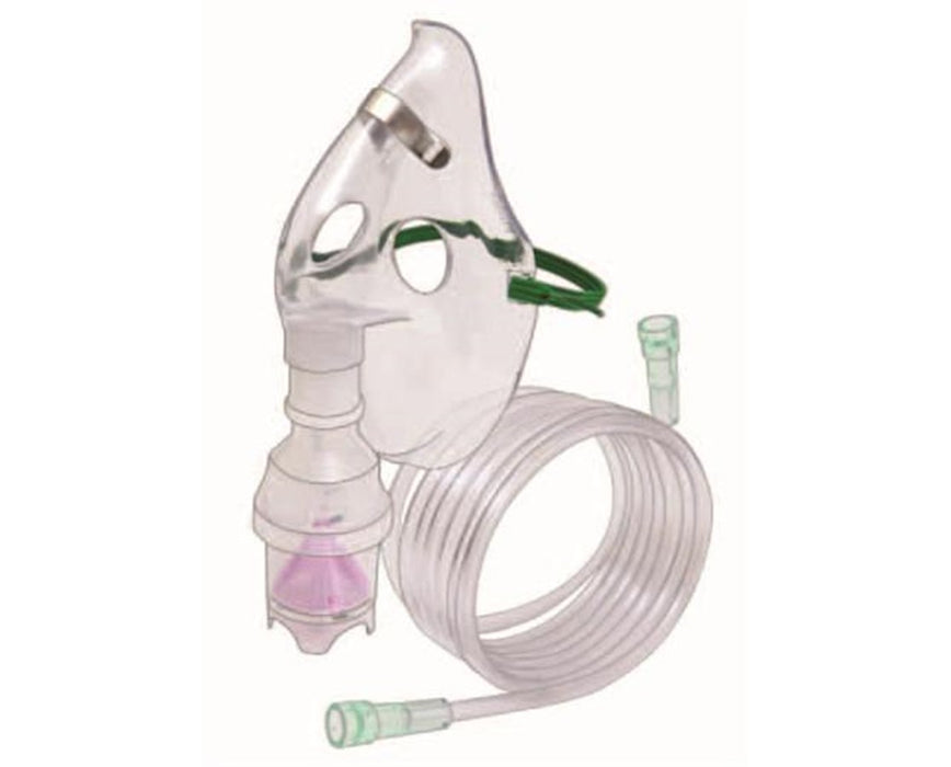 Nebulizer Kit: 7 ft. Oxygen Tubing, Nebulizer w/ Adult Aerosol Mask, Elongated (under chin) - 50/Cs