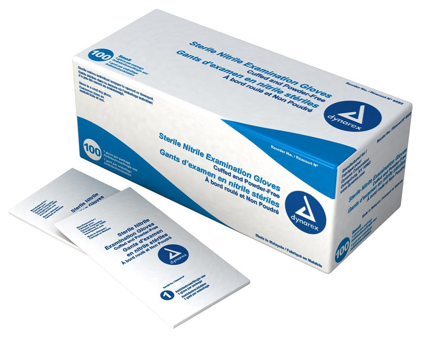 Sterile Nitrile Exam Gloves - Small, Singles, 800 / Case