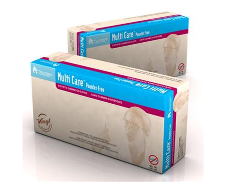 MultiCare Vinyl Exam Gloves, Non Latex, Powder Free Size Small - 1000 Total (100/bx, 10 bx/case)