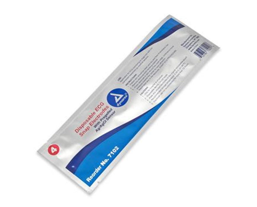 ECG Snap Electrodes, 50mm X 55mm 4/pouch