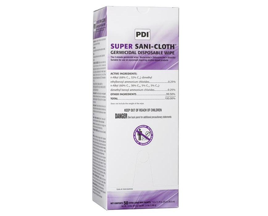 Super Sani-cloth Germicidal Disposable Wipes - 150/cs