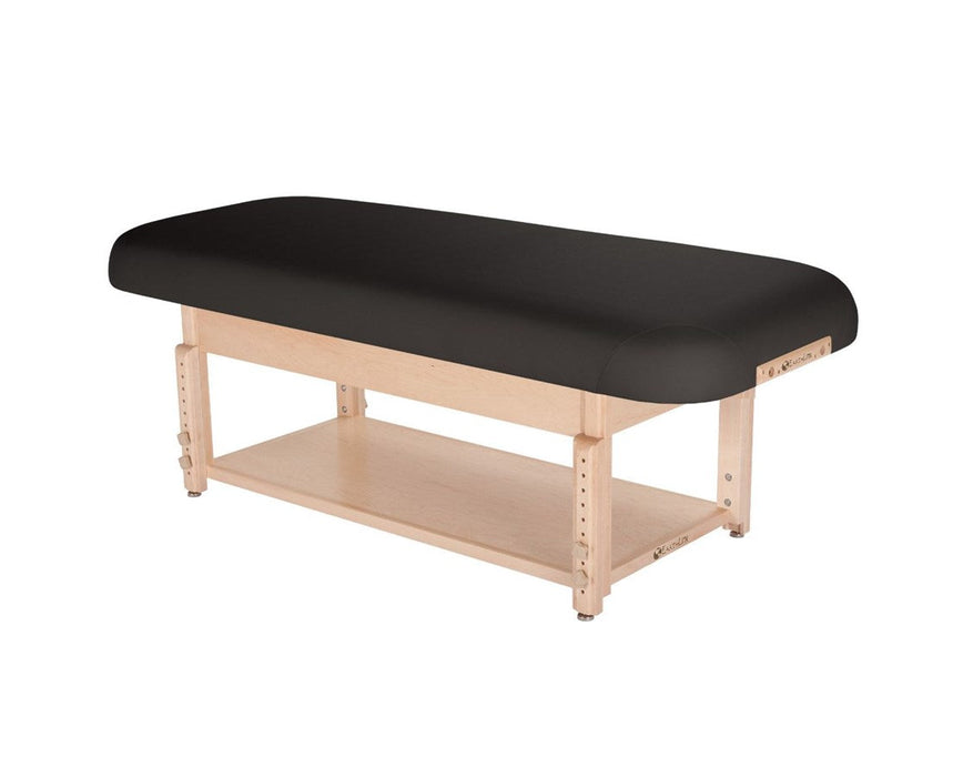 Sedona Spa Bariatric Hi-Lo Massage Table w/ Shelf. 30"W, Cabinet Base, Adjustable Backrest [Latte Upholstery]
