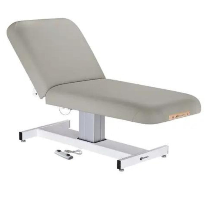 Everest Pedestal Bariatric Power Hi-Lo Massage Table w/ Manual Adjustable Backrest. 32"W [Sterling Upholstery]