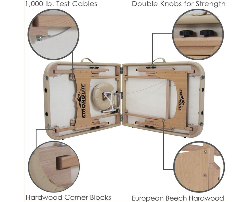 Stronglite Olympia Massage Table Foldable w/ Adjustable Back