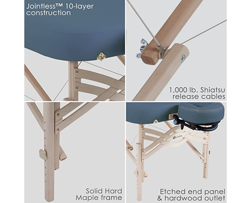 Spirit Portable Bariatric Massage Table Foldable w/ Adjustable Back