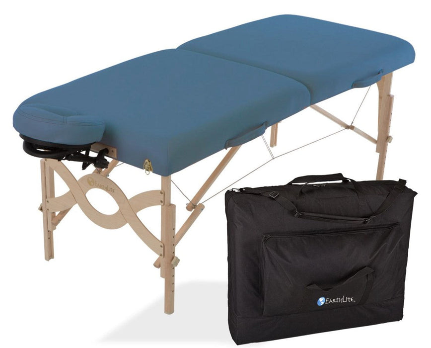 Avalon XD Bariatric Foldable Massage Table. Flat Top [Mystic Blue Upholstery]