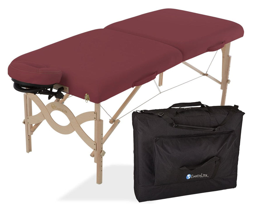 Avalon XD Bariatric Foldable Massage Table. Flat Top [Burgundy Upholstery]