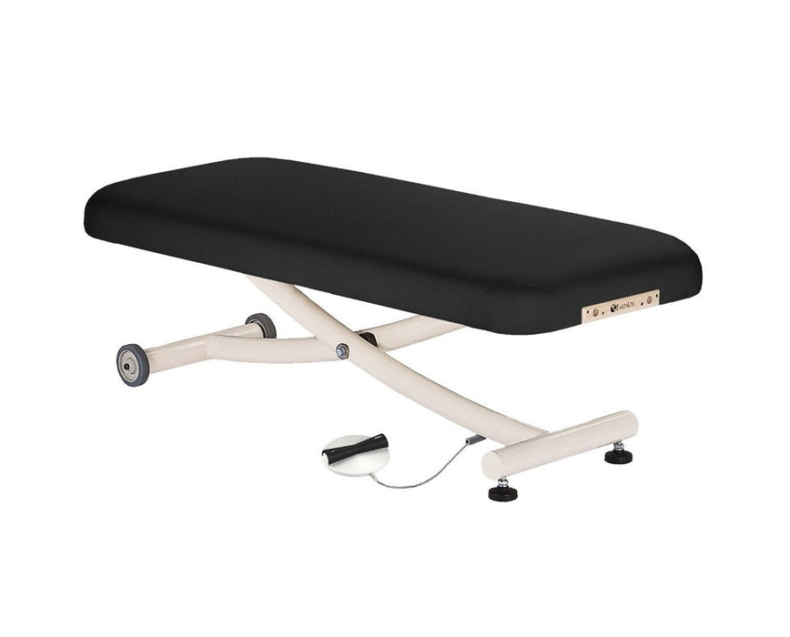 Ellora Vista Bariatric Power Hi-Lo Massage Table. Flat Top w/ Casters. 30"W [Black Upholstery]