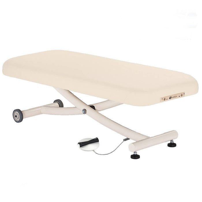 Ellora Vista Bariatric Power Hi-Lo Massage Table. Flat Top w/ Casters. 32"W [Vanilla Creme Upholstery]
