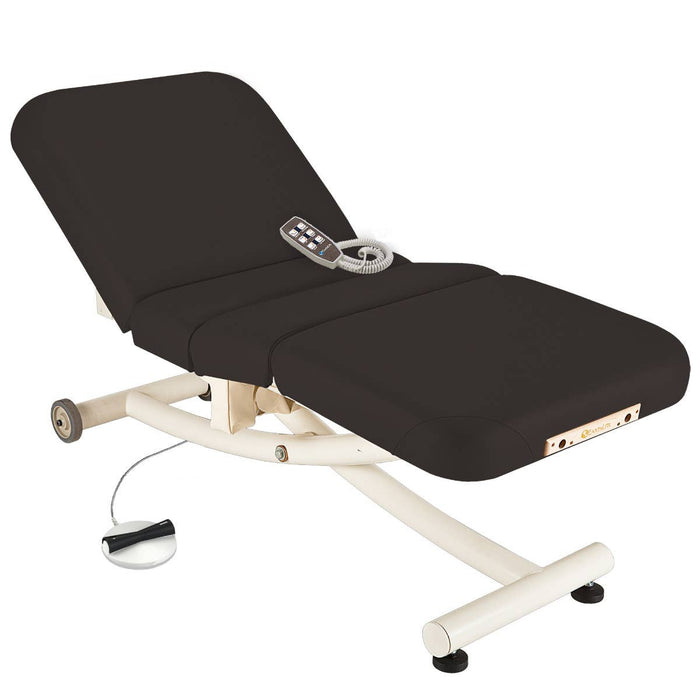 Ellora Vista Bariatric Power Hi-Lo Massage Table w/ Spa Adjustable Back / Footrest. 28"W [Black Upholstery]
