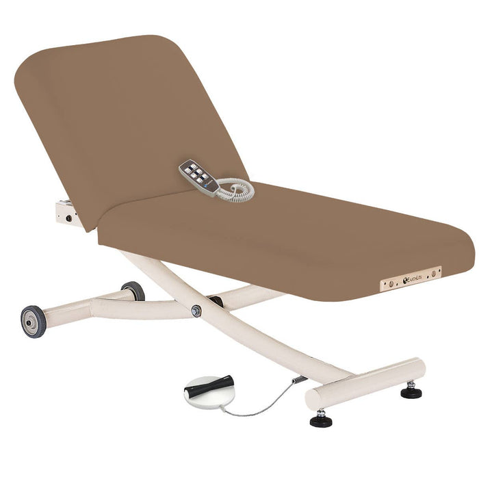 Ellora Vista Bariatric Power Hi-Lo Massage Table w/ Adjustable Backrest. 30"W [Latte Upholstery]