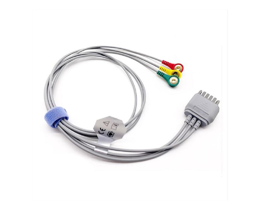 3-Lead ECG Limb Wires for Edan iT20 Series Telemetry Transmitter System - Clip, AHA